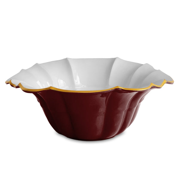 Beatriz Ball Giftware Beatriz Ball ENCANTO Tuscany Large Bowl (Bordeaux and White)