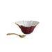 Beatriz Ball Giftware Beatriz Ball ENCANTO Tuscany Mini Round Bowl w/spoon (Bordeaux and White)