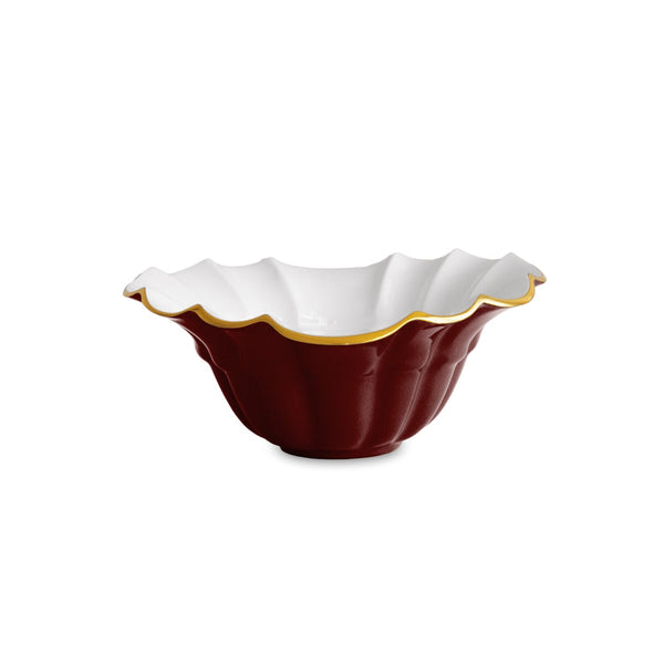 Beatriz Ball Giftware Beatriz Ball ENCANTO Tuscany Small Bowl (Bordeaux and White)