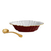 Beatriz Ball Giftware Beatriz Ball ENCANTO Tuscany Small Oval Bowl with Spoon (Bordeaux and White)