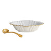 Beatriz Ball Serveware Beatriz Ball ENCANTO Tuscany Small Oval Bowl with Spoon (Cream and White)