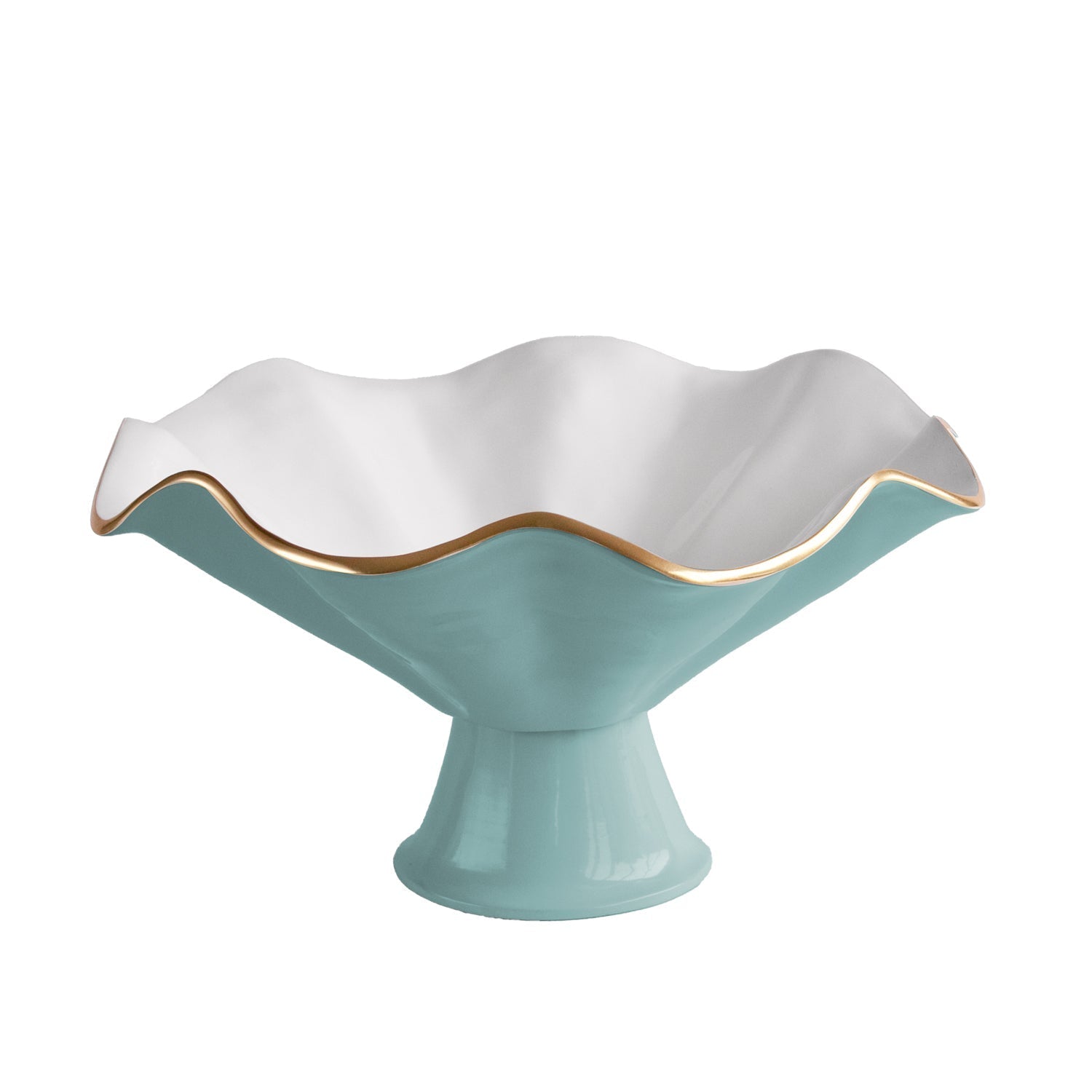 Beatriz Ball Serveware Beatriz Ball ENCANTO Vento Pedestal (Turquoise and White)