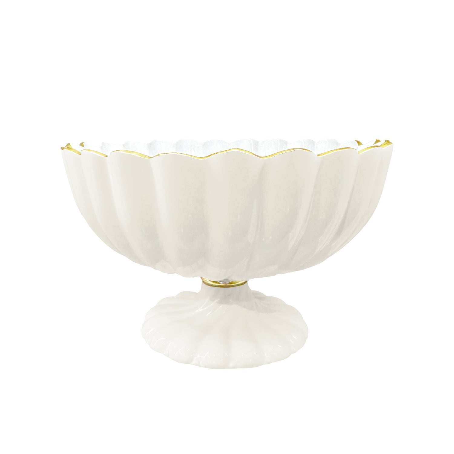 Beatriz Ball Serveware Beatriz Ball ENCANTO Vienna Medium Round Pedestal (Cream and White)