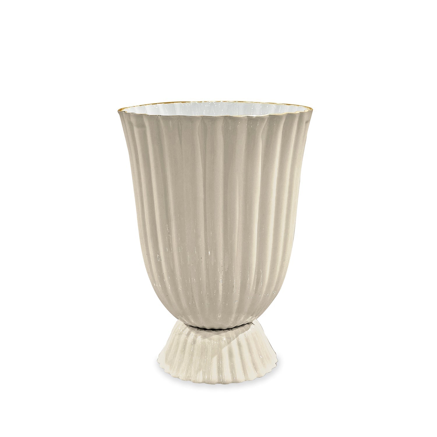 Beatriz Ball Serveware Beatriz Ball ENCANTO Vienna Medium Vase (Cream and White)