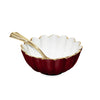 Beatriz Ball Giftware Beatriz Ball ENCANTO Vienna Mini Bowl with Spoon (Bordeaux and White)