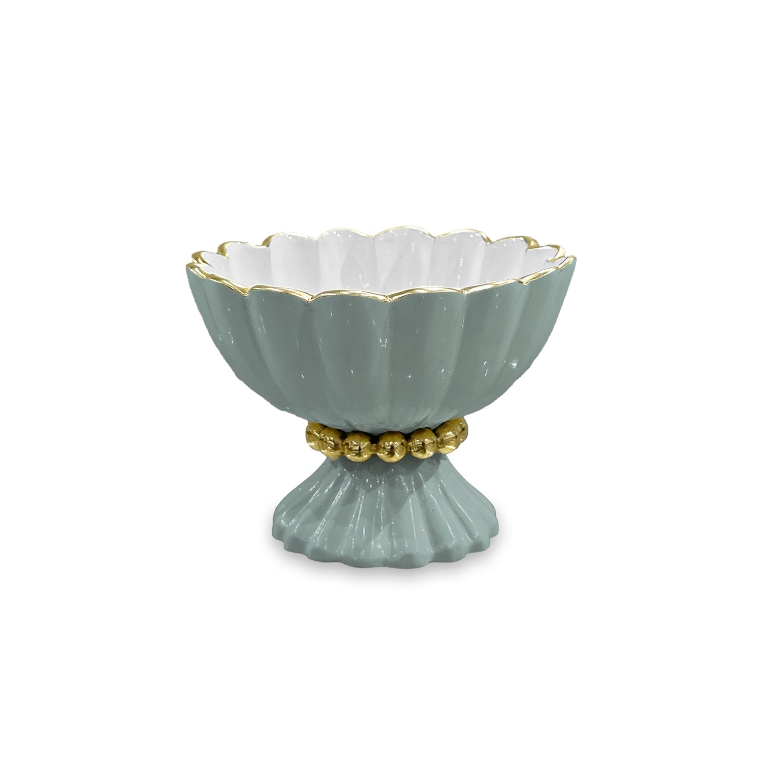 Beatriz Ball Serveware Beatriz Ball ENCANTO Vienna Mini Pedestal with Spoon (Slate and White)