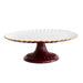 Beatriz Ball Giftware Beatriz Ball ENCANTO Vienna Pedestal Cake Plate (Bordeaux and White)
