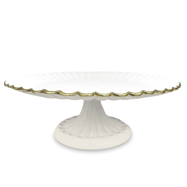 Beatriz Ball Serveware Beatriz Ball ENCANTO Vienna Pedestal Cake Plate (Cream and White)