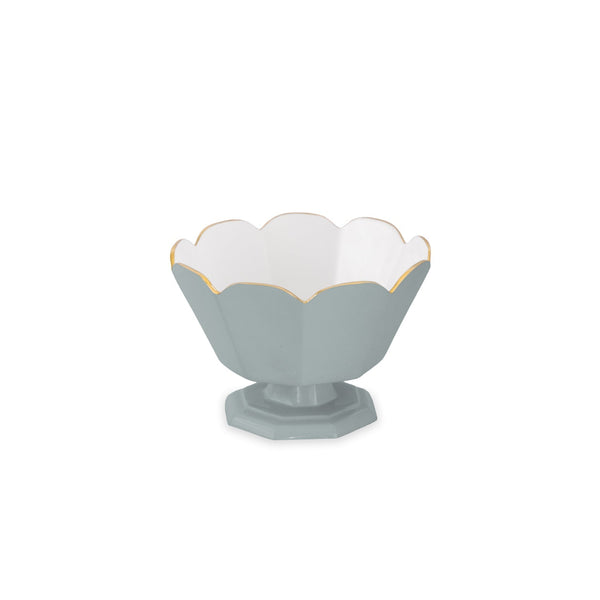 Beatriz Ball Servware Beatriz Ball ENCANTO Vintage Faceted Pedestal Slate and White