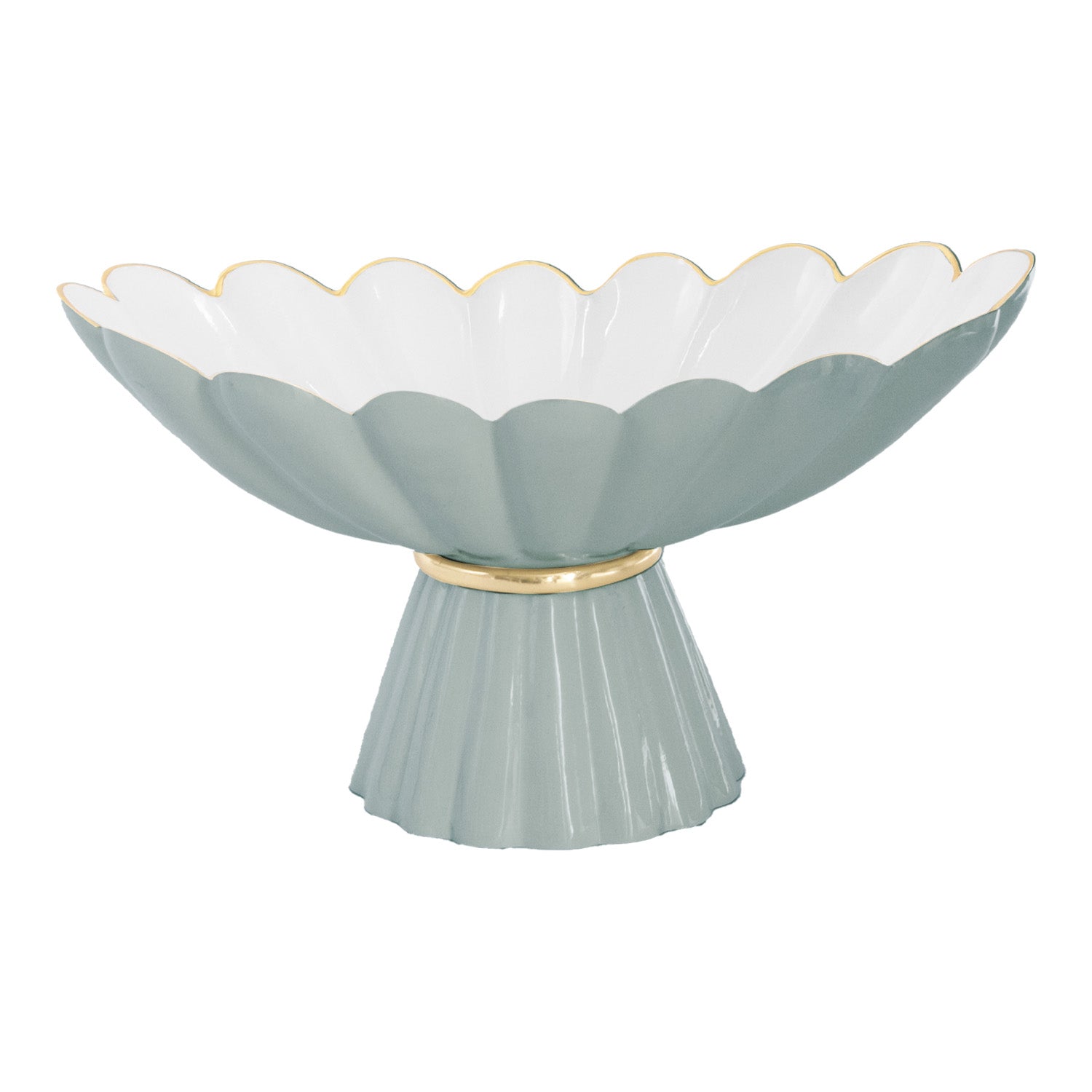 Beatriz Ball Servware Beatriz Ball ENCANTO Vintage Hermes Pedestal Slate and White