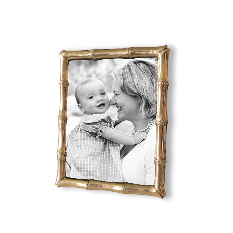 Beatriz Ball Picture Frames Beatriz Ball FRAME Sierra Modern Bamboo 8 x 10 Frame (Gold)