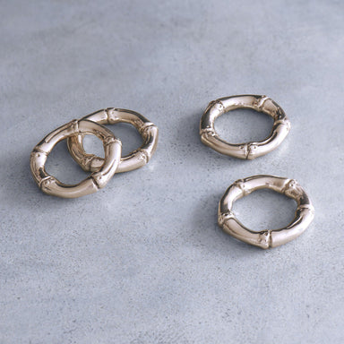 Beatriz Ball Giftware Beatriz Ball GIFTABLES Bamboo Napkin Rings Set of 4 (Gold)