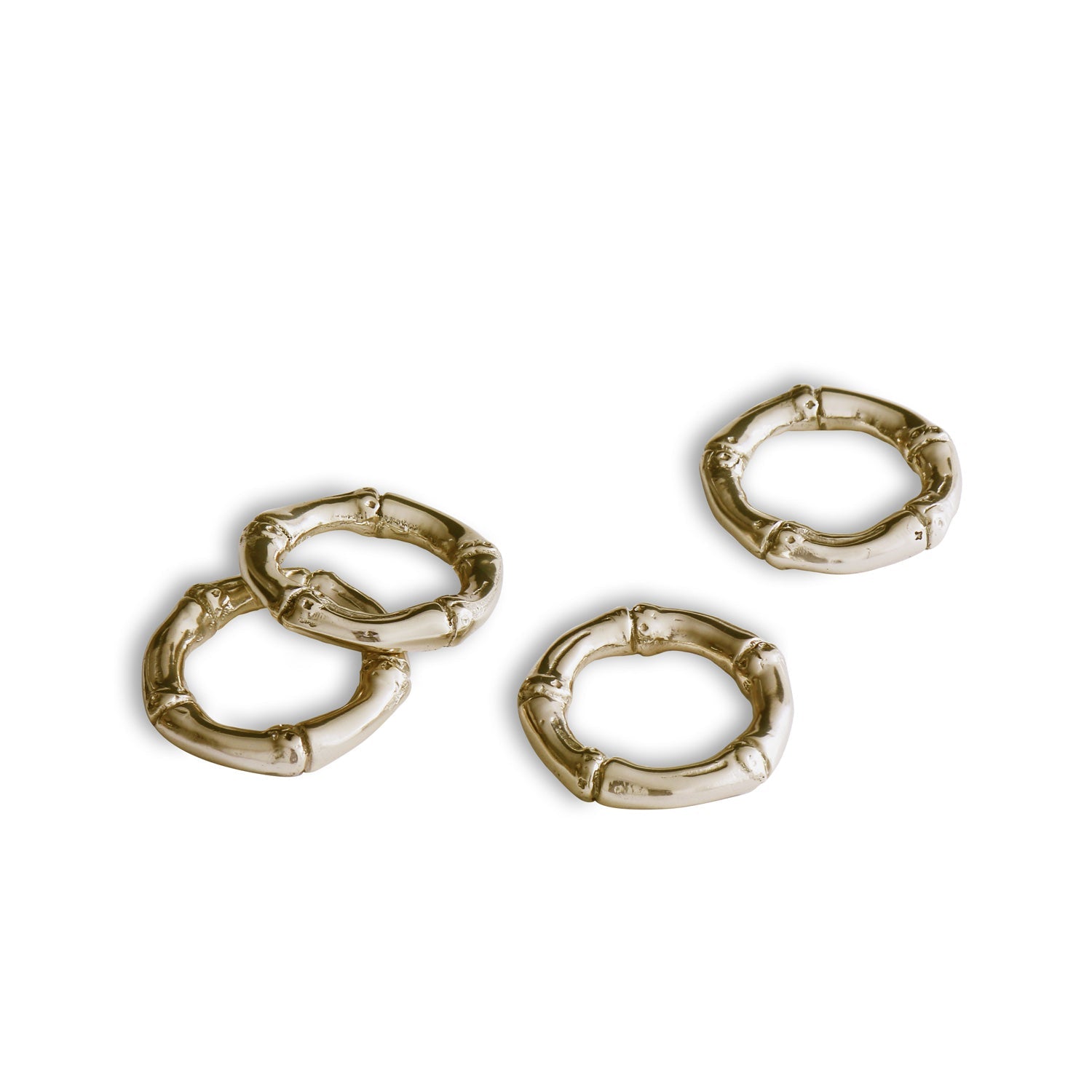 Beatriz Ball Giftware Beatriz Ball GIFTABLES Bamboo Napkin Rings Set of 4 (Gold)