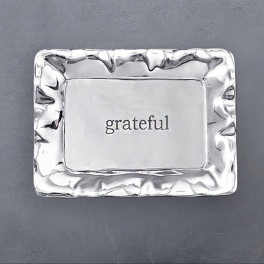 Beatriz Ball Giftware Beatriz Ball GIFTABLES Vento Rectangular Engraved Tray "grateful"