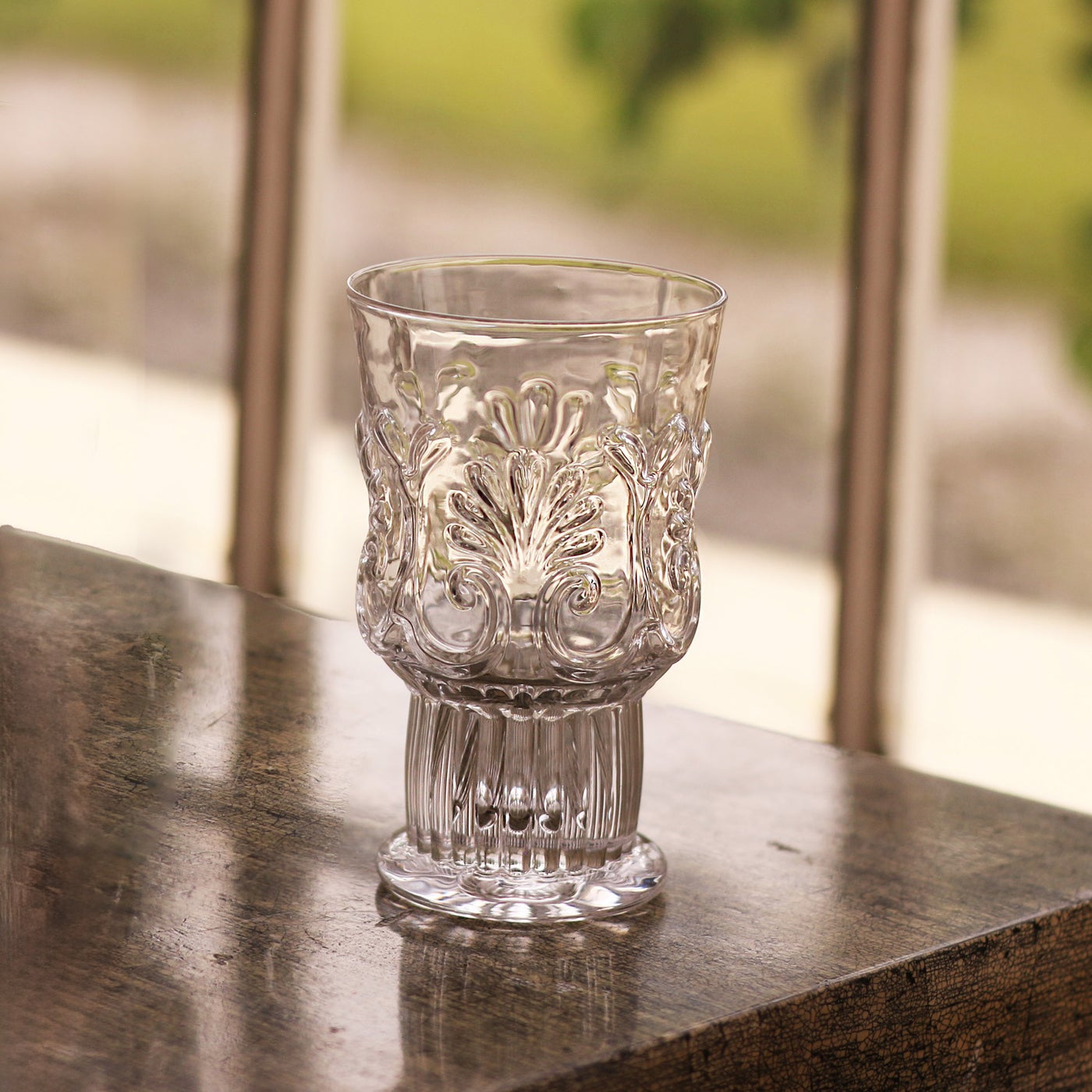 Beatriz Ball Serveware Beatriz Ball GLASS Baroque 6 oz Stemless Set of 4 (Clear)