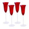 Beatriz Ball Giftware Beatriz Ball GLASS Blossom Champagne Flute Set of 4 (Red)