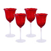 Beatriz Ball Giftware Beatriz Ball GLASS Blossom Wine Glass Set of 4 (Red)