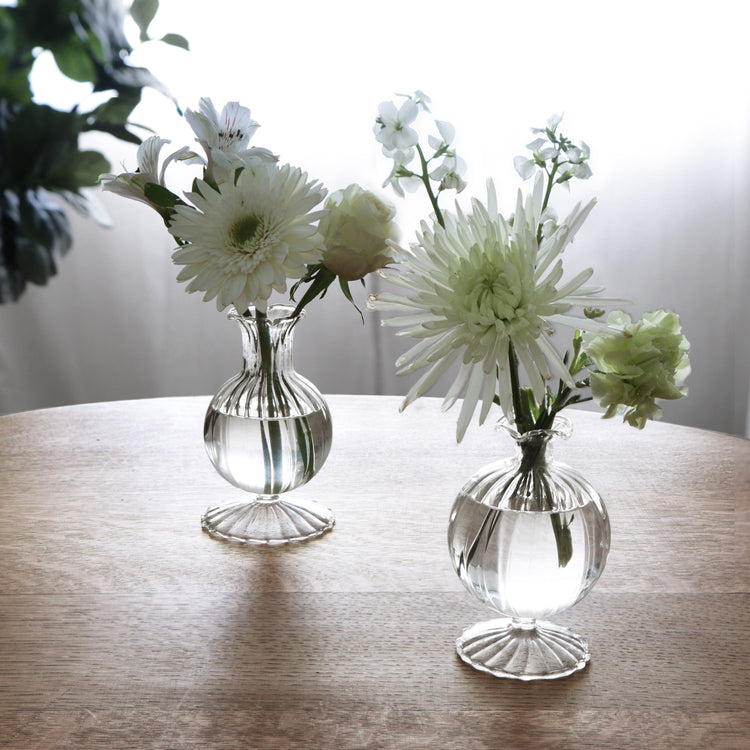 Beatriz Ball Giftware Beatriz Ball GLASS Cambridge Ella 7" Bud Vase Set of 2 (Clear)