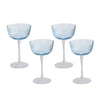 Beatriz Ball Giftware Beatriz Ball GLASS Celine Coupe Set of 4 (Aqua)