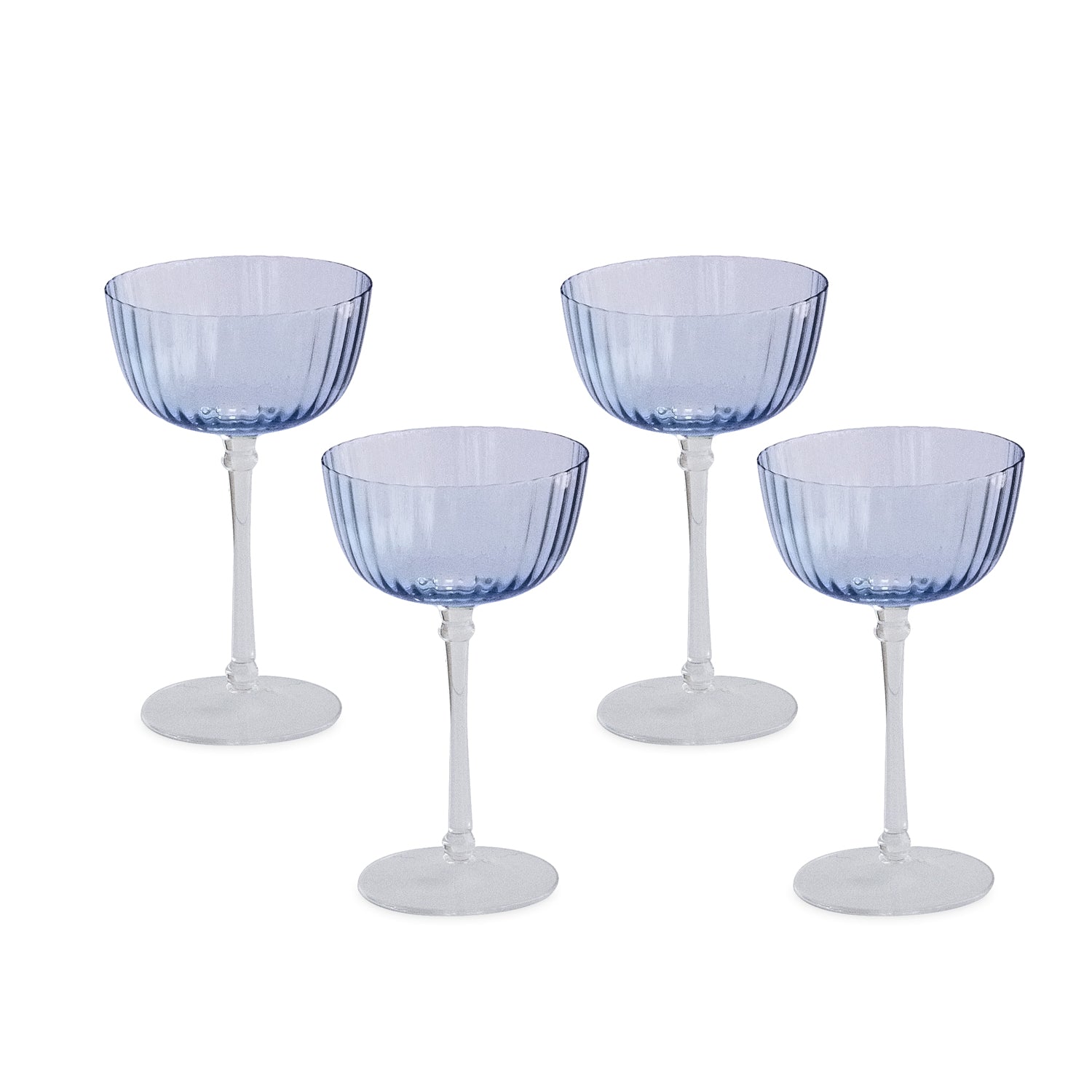 Beatriz Ball Giftware Beatriz Ball GLASS Celine Coupe Set of 4 (Blue)