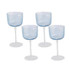 Beatriz Ball Giftware Beatriz Ball GLASS Celine Wine Set of 4 (Aqua)