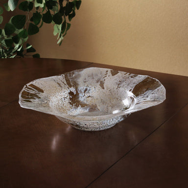 Beatriz Ball Giftware Beatriz Ball GLASS Decorative Bowl (White and Gold)