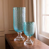 Beatriz Ball Home Decor Beatriz Ball GLASS Eclat Small Hurricane Pale Blue & Clear