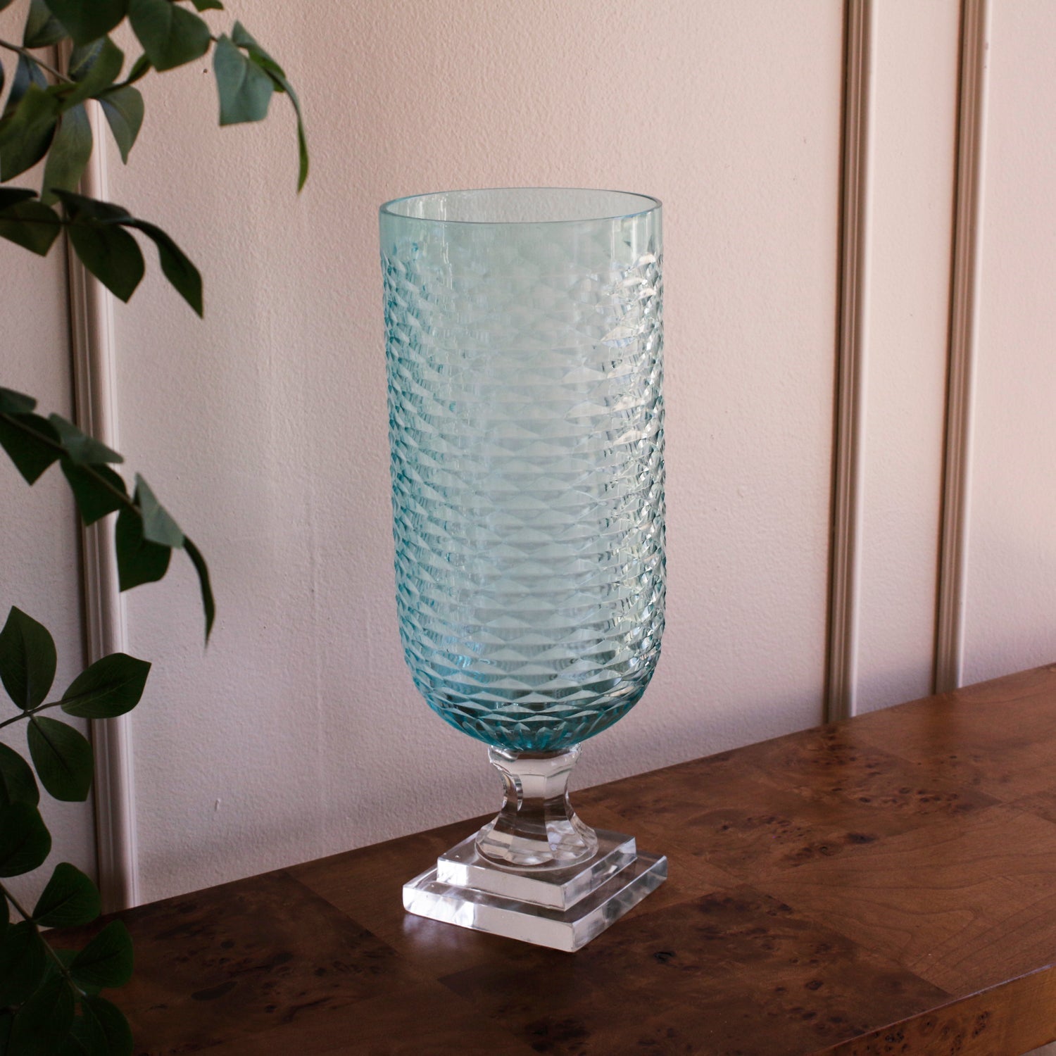 Beatriz Ball Home Decor Beatriz Ball GLASS Eclat Tall Hurricane Pale Blue & Clear