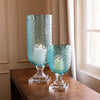 Beatriz Ball Home Decor Beatriz Ball GLASS Eclat Tall Hurricane Pale Blue & Clear