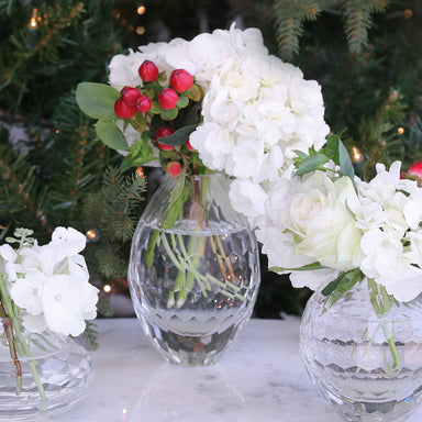 Beatriz Ball Giftware Beatriz Ball Glass Faceted Teardrop Bud Vase Clear