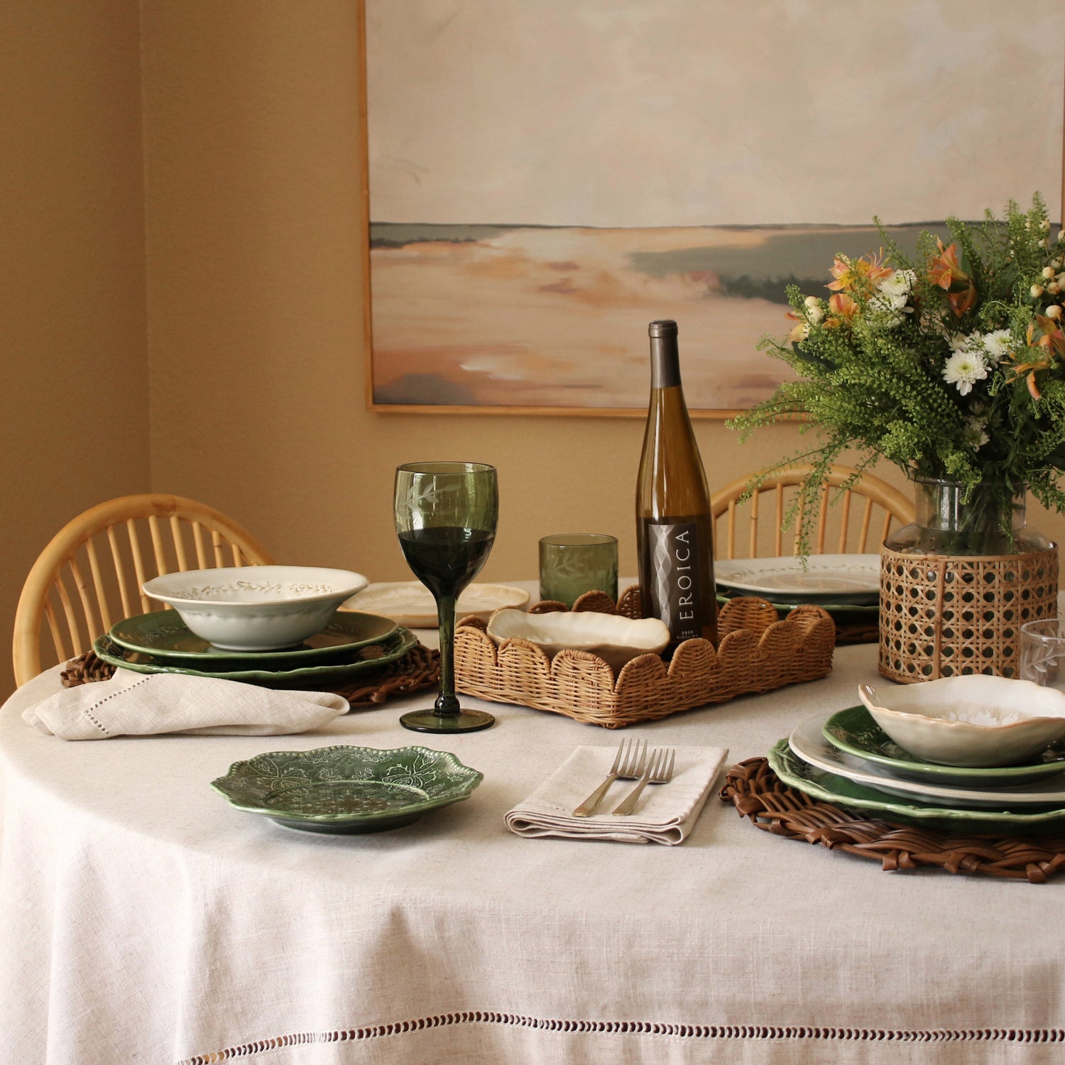 Beatriz Ball Serveware Beatriz Ball GLASS Fern Wine Set of 4 (Dark Green)