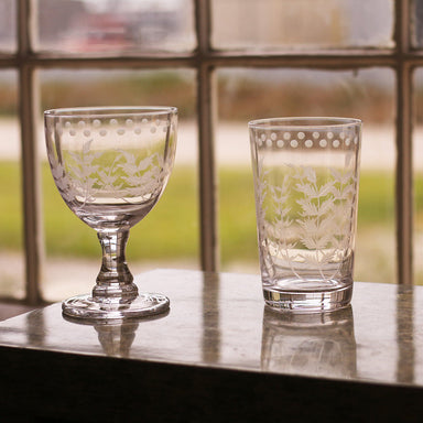 Beatriz Ball Serveware Beatriz Ball GLASS Fern with Dots All Purpose Set of 4 (Clear)
