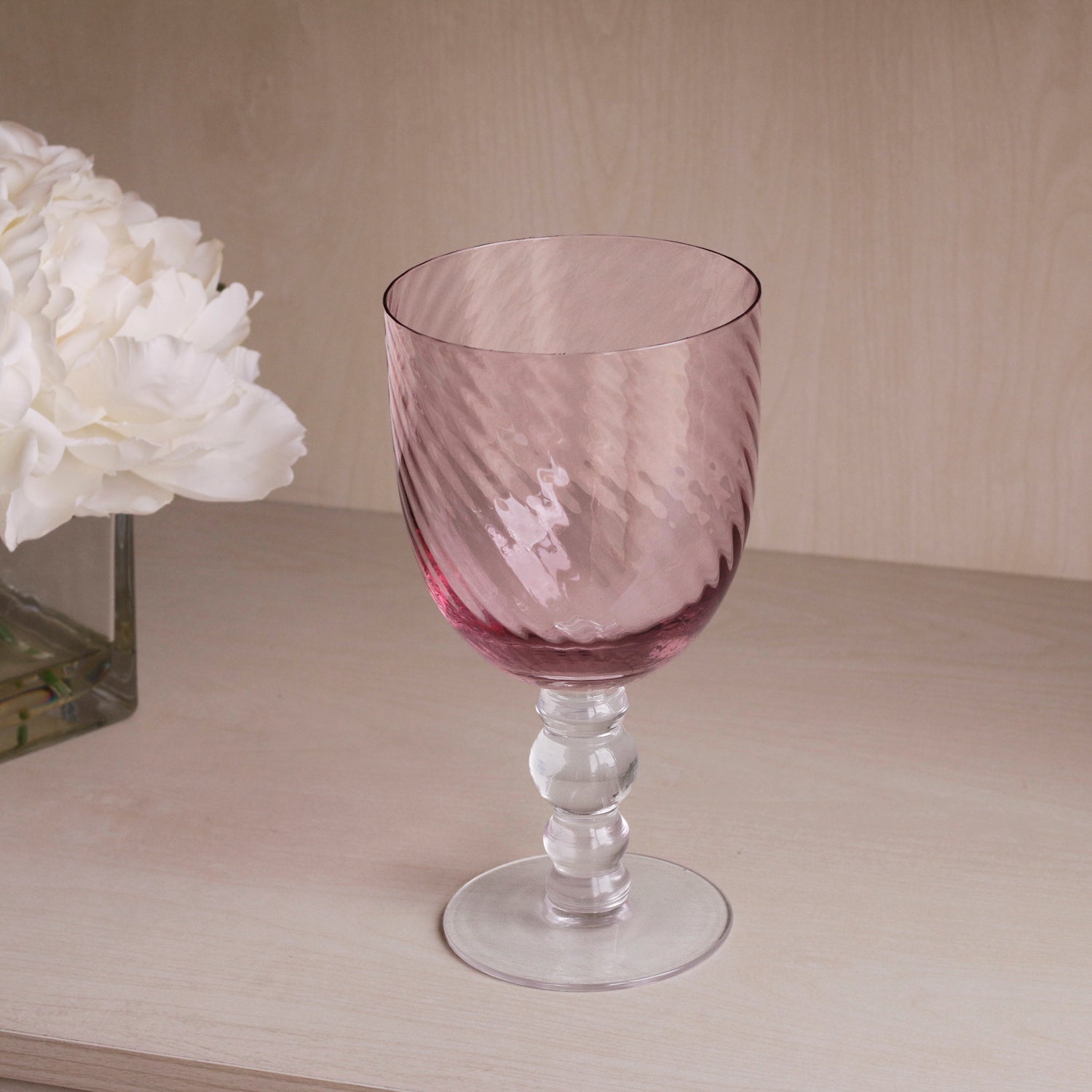 Beatriz Ball Serveware Beatriz Ball GLASS French Swirl All Purpose Set of 4 (Pink)