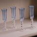 Beatriz Ball Serveware Beatriz Ball GLASS French Swirl Champagne Flute Set of 4 (Blue)