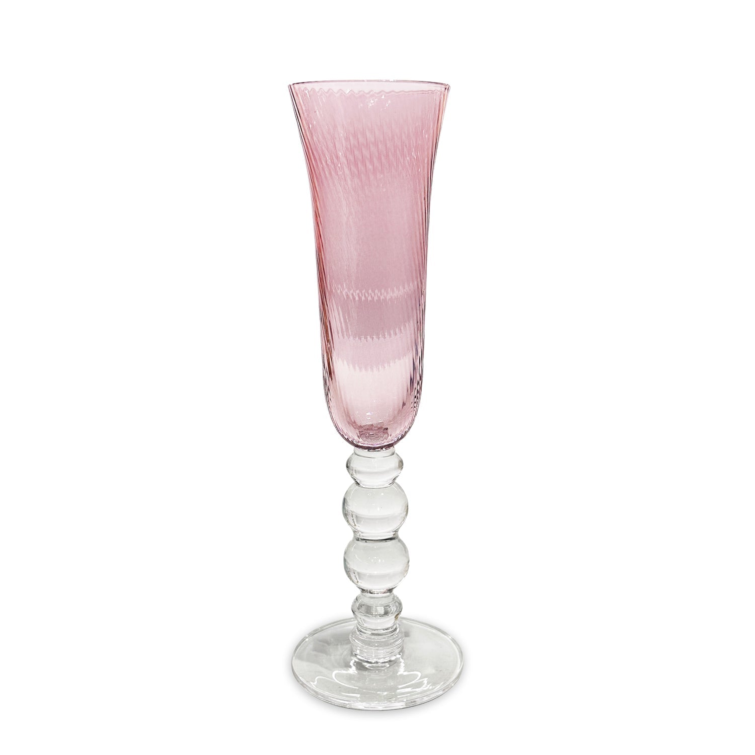 Beatriz Ball Serveware Beatriz Ball GLASS French Swirl Champagne Flute Set of 4 (Pink)