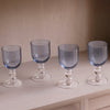 Beatriz Ball Serveware Beatriz Ball GLASS French Swirl Wine Set of 4 (Blue)