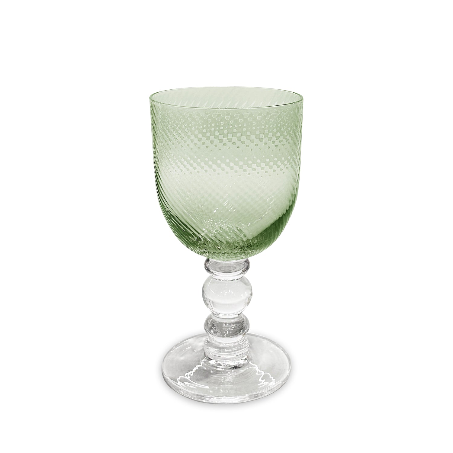 Beatriz Ball Serveware Beatriz Ball GLASS French Swirl Wine Set of 4 (Green)