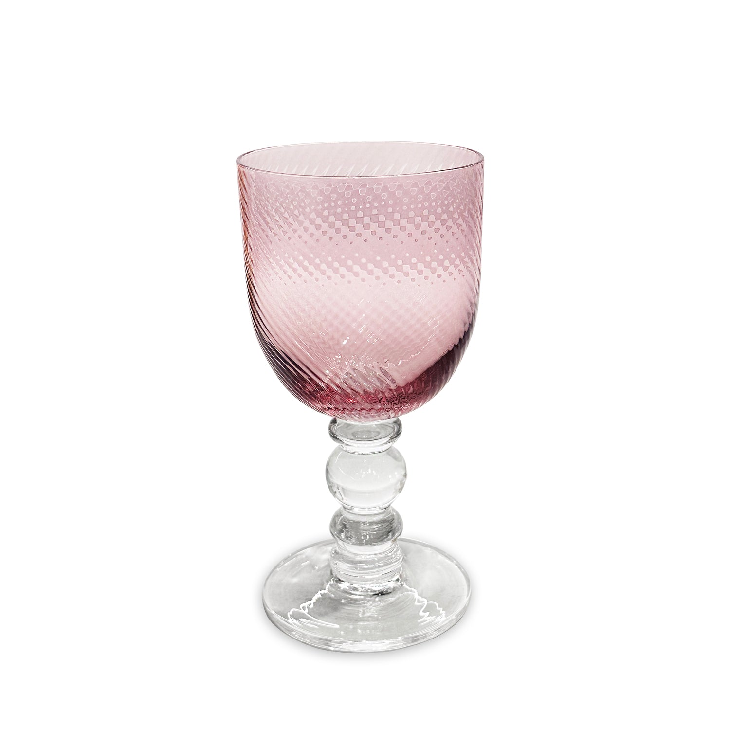 Beatriz Ball Serveware Beatriz Ball GLASS French Swirl Wine Set of 4 (Pink)