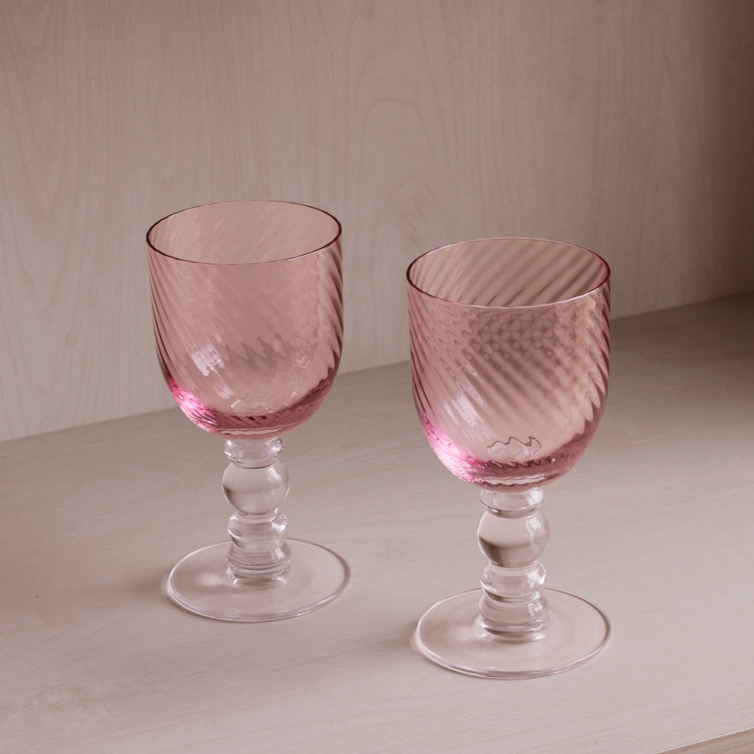 Beatriz Ball Serveware Beatriz Ball GLASS French Swirl Wine Set of 4 (Pink)