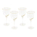 Beatriz Ball Giftware Beatriz Ball GLASS Lucette All Purpose Glass with Gold Rim Set of 4 (Clear and Gold)