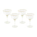 Beatriz Ball Giftware Beatriz Ball GLASS Lucette Coupe with Gold Rim Set of 4 (Clear and Gold)
