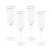 Beatriz Ball Giftware Beatriz Ball GLASS Lucette Flute with Gold Rim Set of 4 (Clear and Gold)