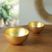 Beatriz Ball Serveware Beatriz Ball GLASS New Orleans Round Foil Leafing Bowl Set of 2 (Gold)
