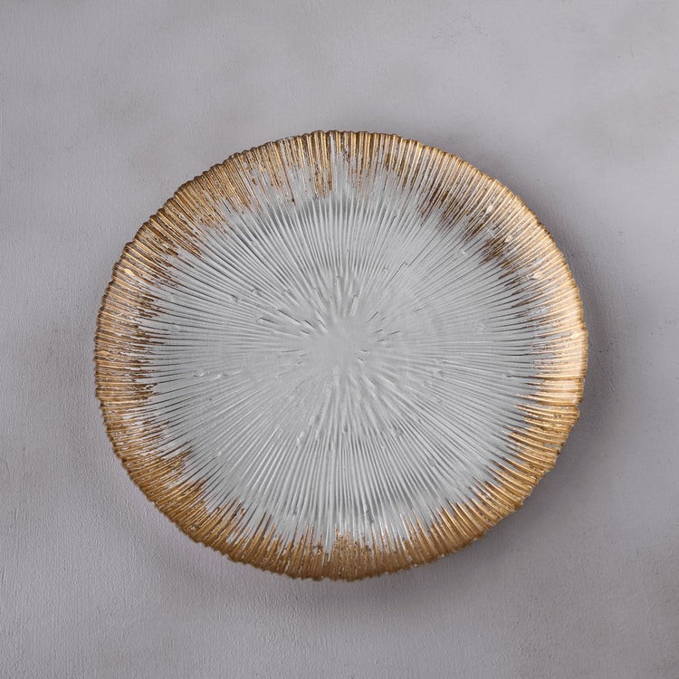 Beatriz Ball GLASS Radiant Charger Plate (Clear and Gold) — ShopTheAddison