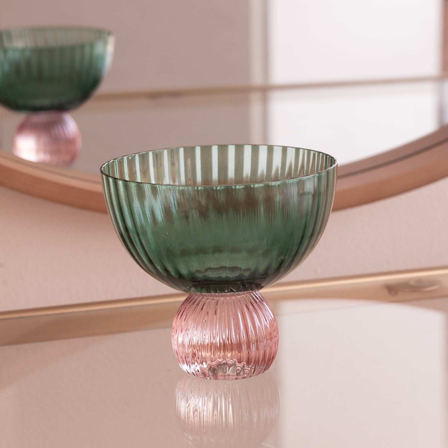 Beatriz Ball Servware Beatriz Ball GLASS Venice Coupe Set of 4 (Green and Lavender)