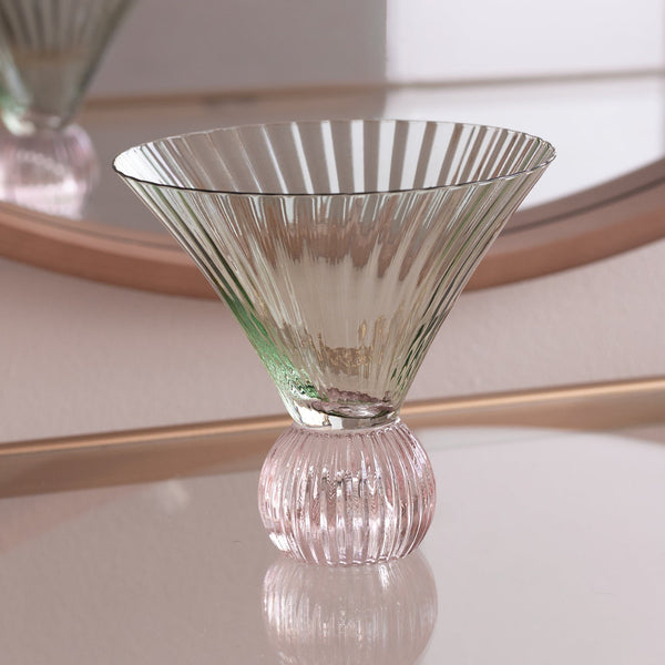 Beatriz Ball Servware Beatriz Ball GLASS Venice Martini Set of 4 (Green and Pink)
