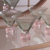 Beatriz Ball Servware Beatriz Ball GLASS Venice Martini Set of 4 (Green and Pink)
