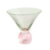 Beatriz Ball Servware Beatriz Ball GLASS Venice Martini Set of 4 (Green and Pink)