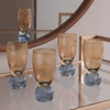 Beatriz Ball Serveware Beatriz Ball GLASS Venice Shot Glass Set of 4 (Amber and Blue )