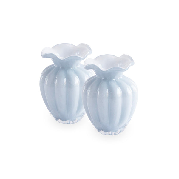 Beatriz Ball Giftware Beatriz Ball GLASS Vento Small Vase Set of 2 (Periwinkle)